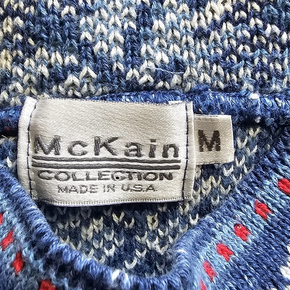 McKain Vintage 90's Tight Knit Turtleneck Sweater w Shoulder Pads Women's M USA - Picture 3 of 8